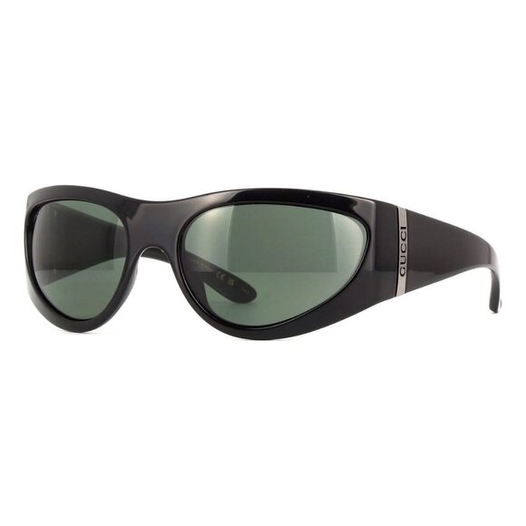 New GUCCI Black Wraparound GG1575S 001 Sunglasses Women - Picture 1 of 3
